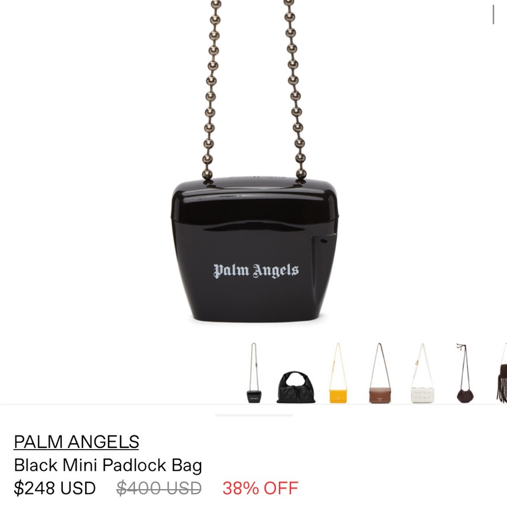 Palm angels mini padlock bag
